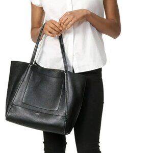 Botkier Soho Tote Handbag, Black Pebbled Leather Women's Purse, Like New